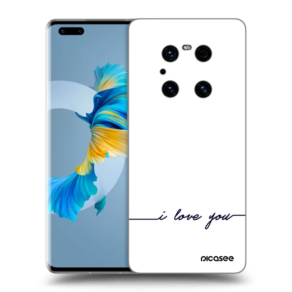 Picasee crna silikonska maskica za Huawei Mate 40 Pro - I love you