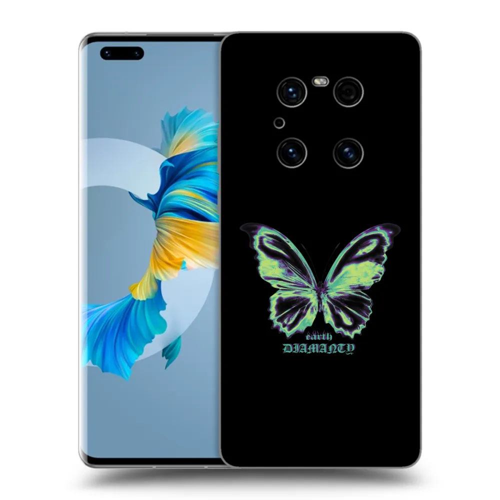 Picasee crna silikonska maskica za Huawei Mate 40 Pro - Diamanty Blue