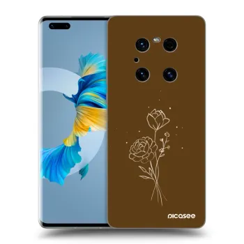 Maskica za Huawei Mate 40 Pro - Brown flowers