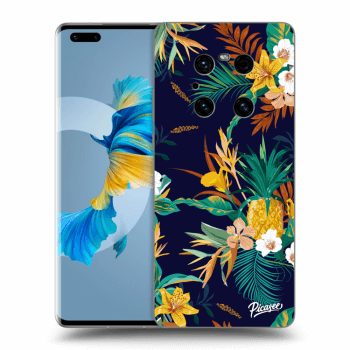 Picasee silikonska prozirna maskica za Huawei Mate 40 Pro - Pineapple Color