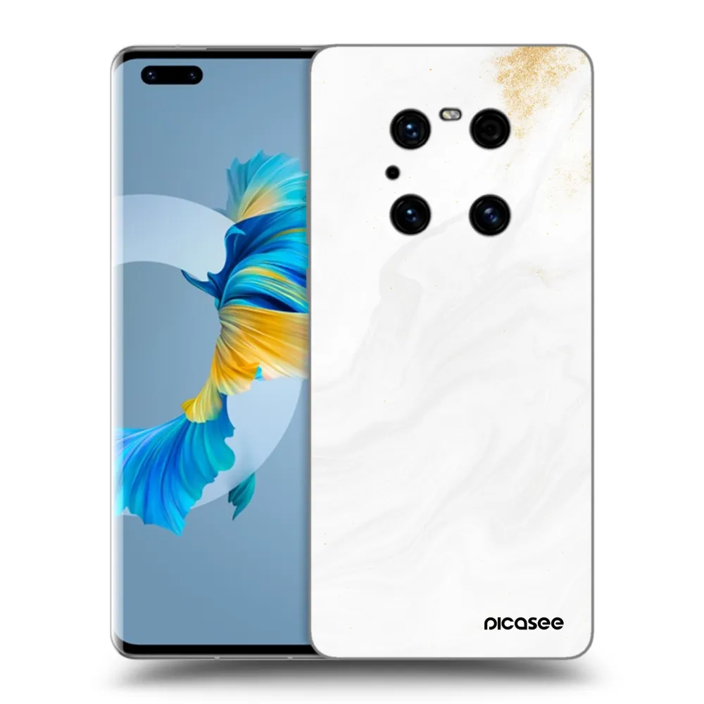 Picasee crna silikonska maskica za Huawei Mate 40 Pro - White