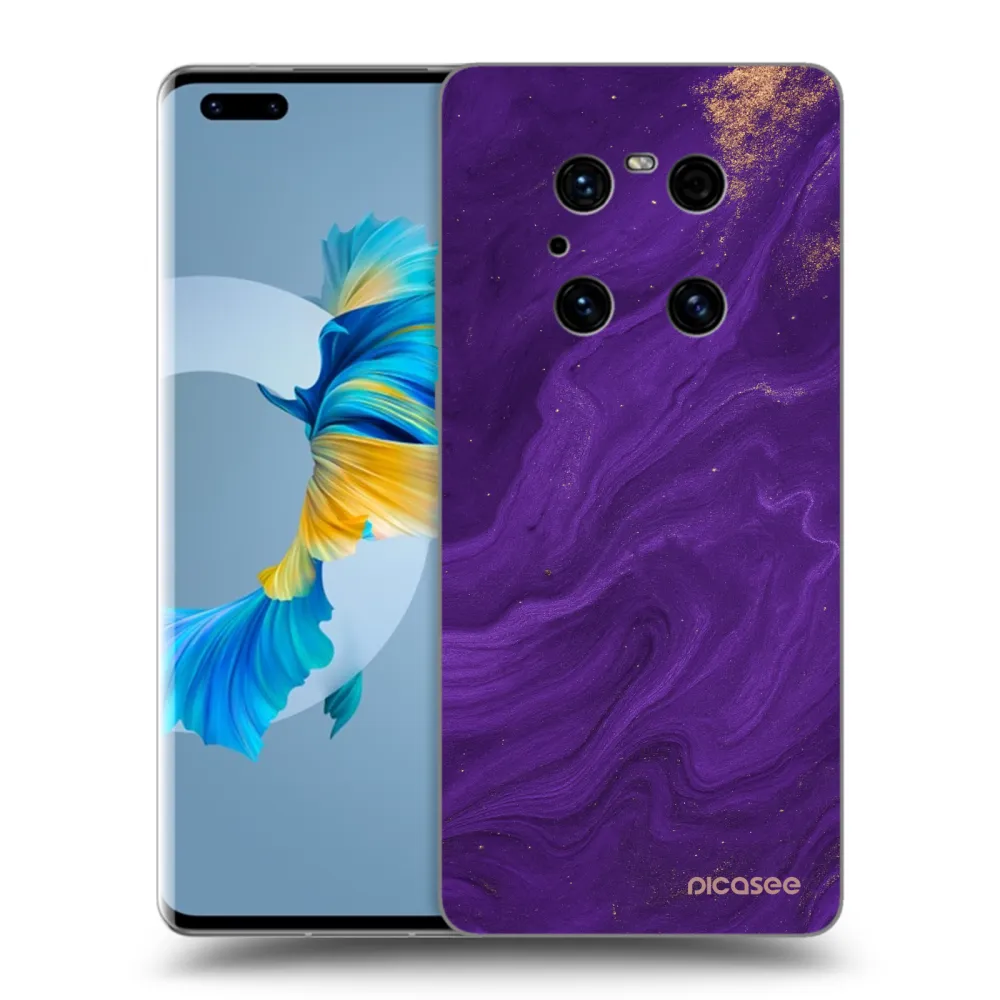 Picasee crna silikonska maskica za Huawei Mate 40 Pro - Purple