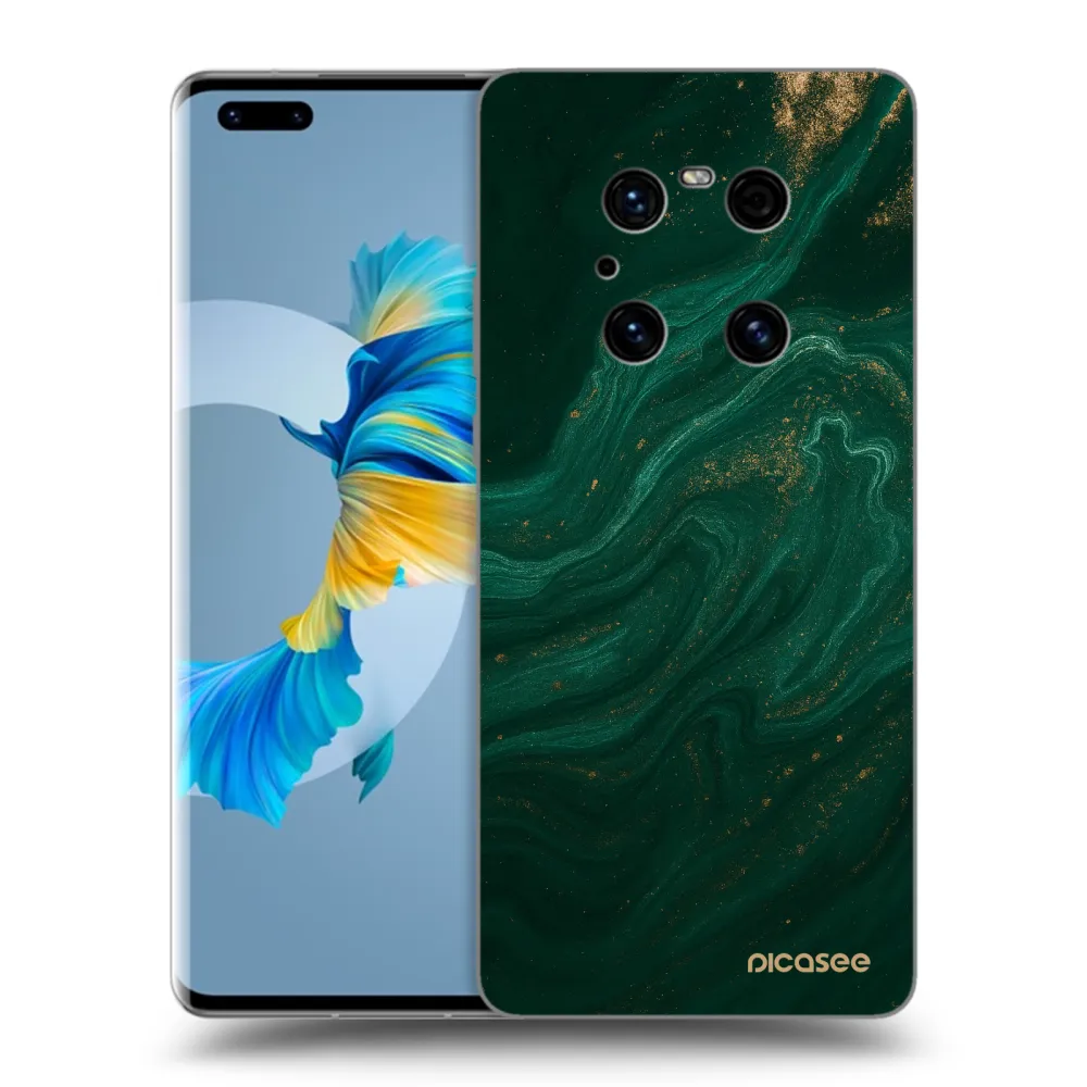 Picasee crna silikonska maskica za Huawei Mate 40 Pro - Green