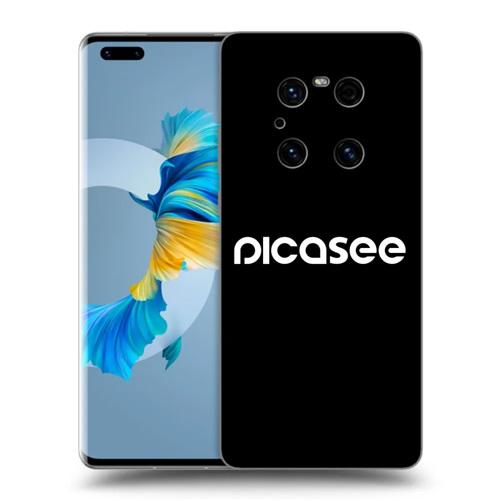 Picasee crna silikonska maskica za Huawei Mate 40 Pro - Picasee - new logo - white