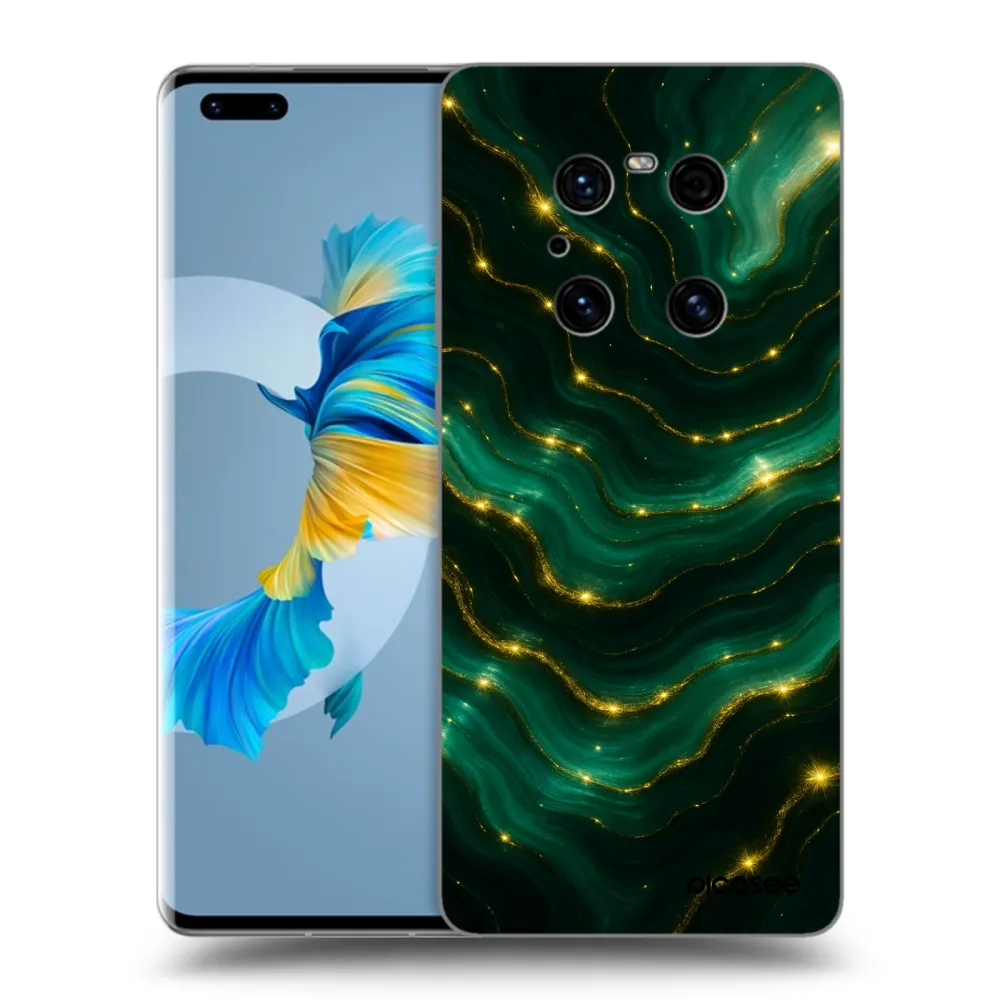 Picasee crna silikonska maskica za Huawei Mate 40 Pro - Emerald