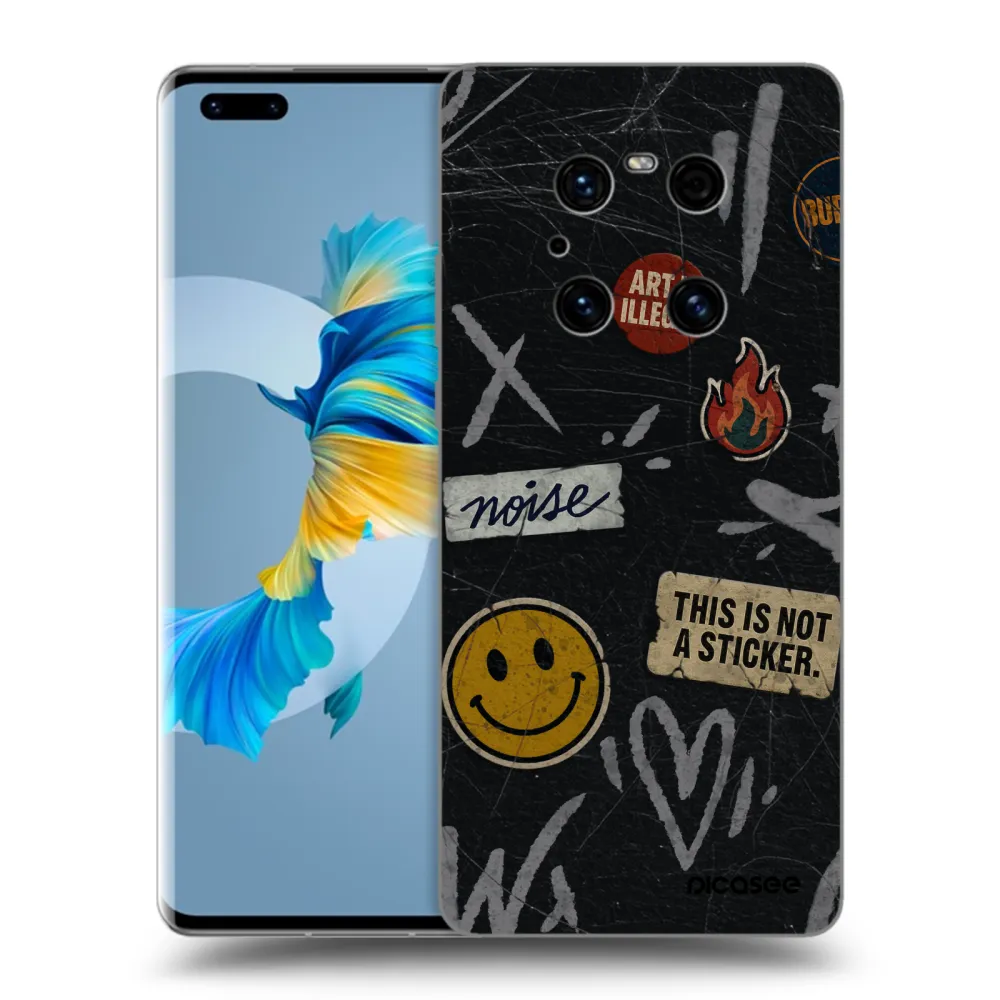 Picasee crna silikonska maskica za Huawei Mate 40 Pro - STICKERS x TAGS