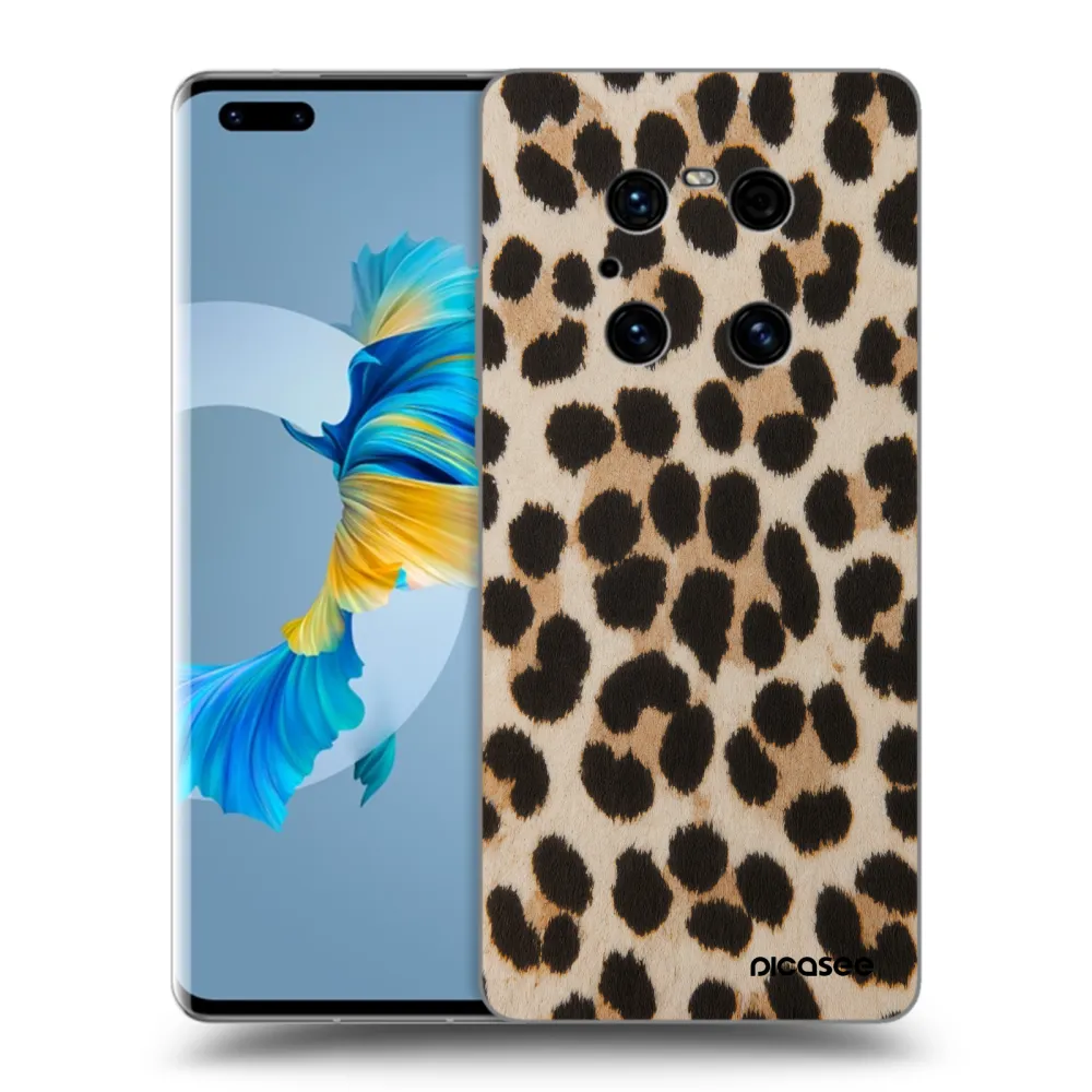 Picasee crna silikonska maskica za Huawei Mate 40 Pro - Brown Tiger