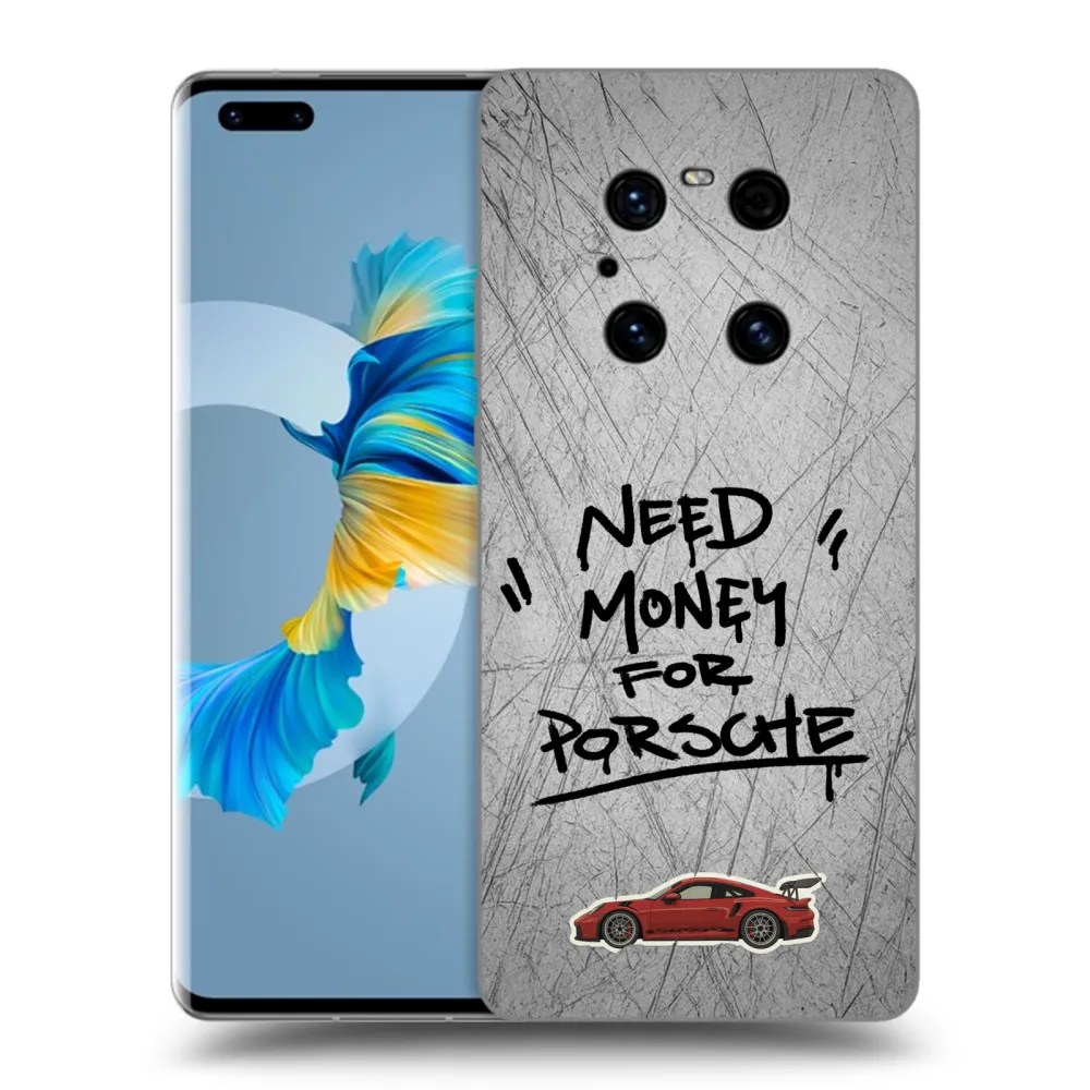 Picasee crna silikonska maskica za Huawei Mate 40 Pro - Grey Drift