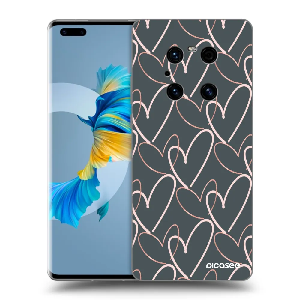 Picasee crna silikonska maskica za Huawei Mate 40 Pro - Lots of love