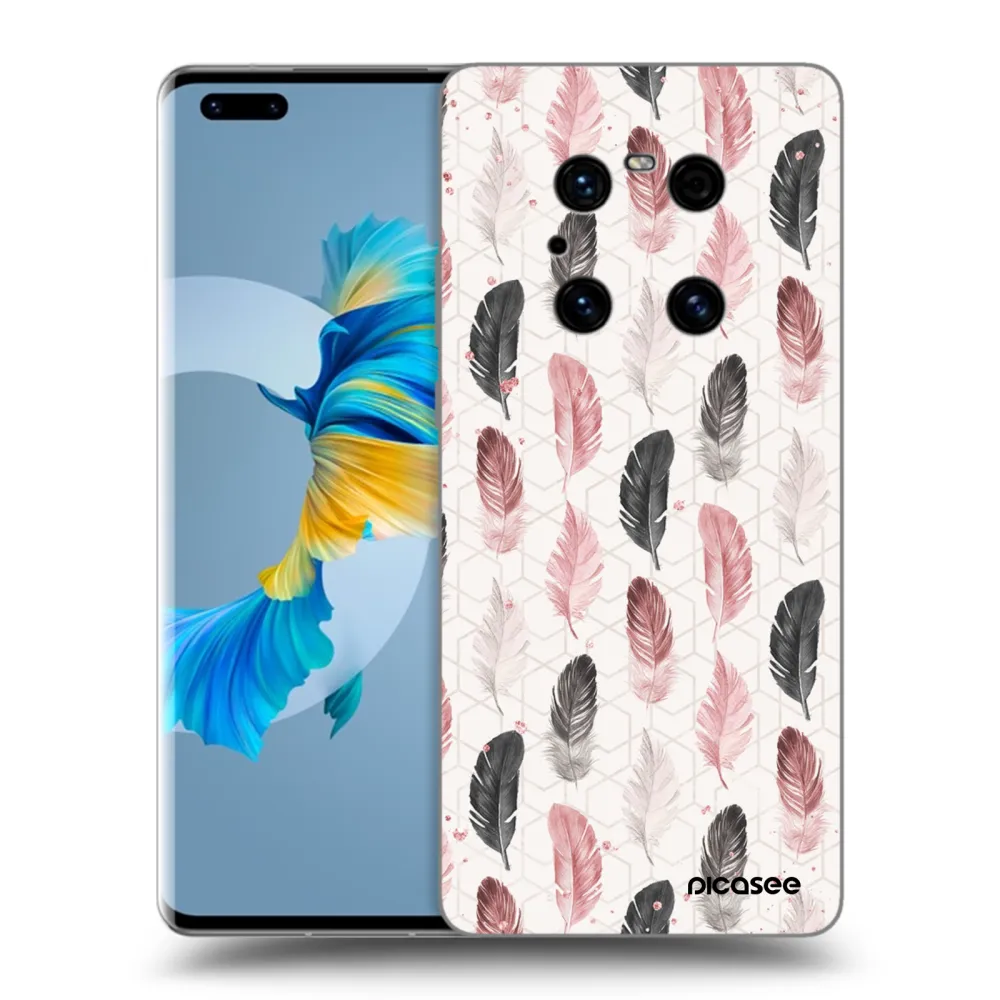 Picasee crna silikonska maskica za Huawei Mate 40 Pro - Feather 2