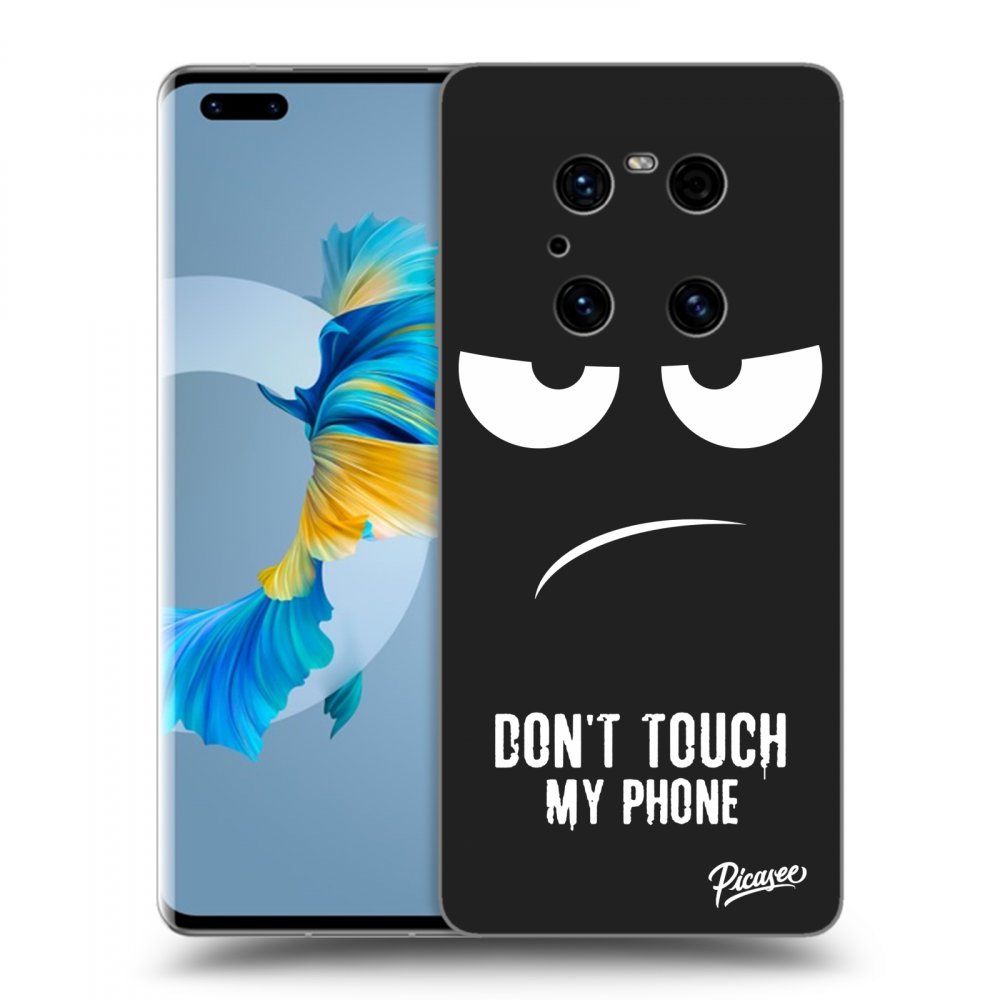 Picasee crna silikonska maskica za Huawei Mate 40 Pro - Don't Touch My Phone