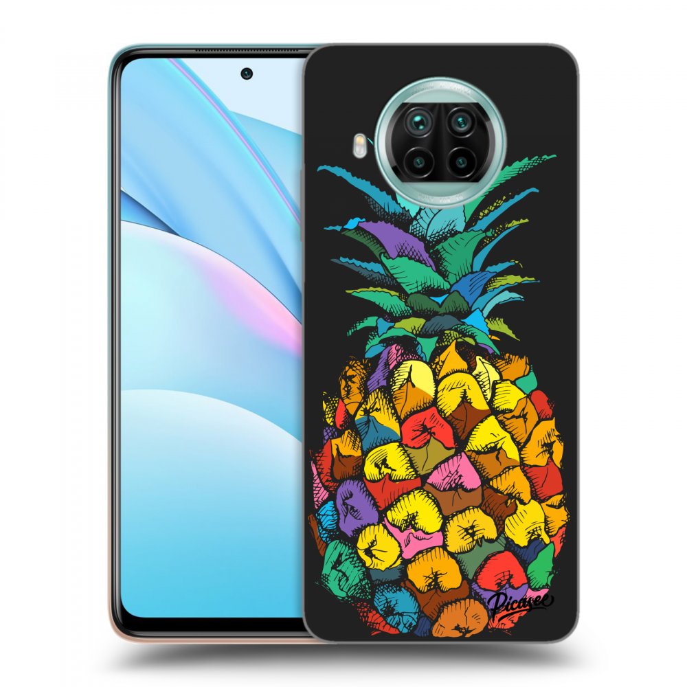 Picasee crna silikonska maskica za Xiaomi Mi 10T Lite - Pineapple