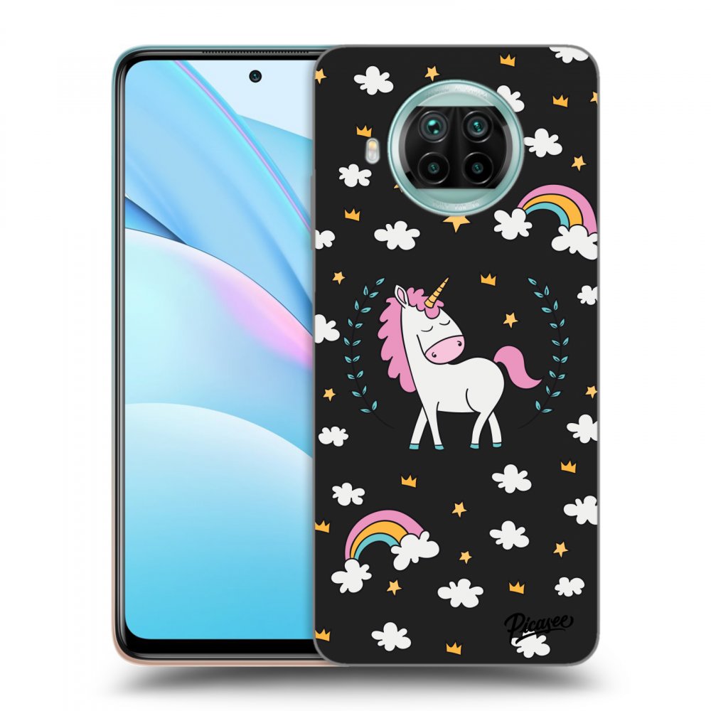 Picasee crna silikonska maskica za Xiaomi Mi 10T Lite - Unicorn star heaven
