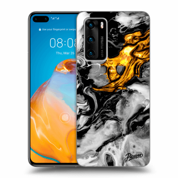 Maskica za Huawei P40 - Black Gold 2