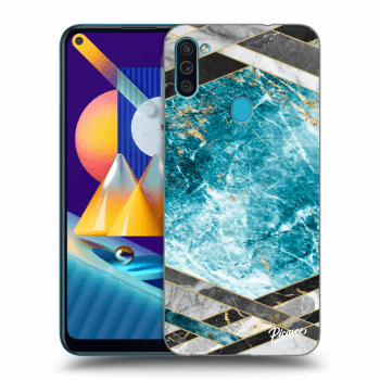 Maskica za Samsung Galaxy M11 - Blue geometry