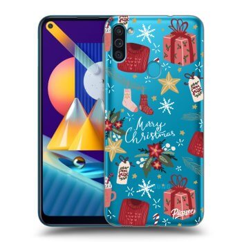 Picasee silikonska prozirna maskica za Samsung Galaxy M11 - Christmas