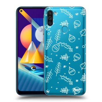 Picasee silikonska prozirna maskica za Samsung Galaxy M11 - Mistletoe