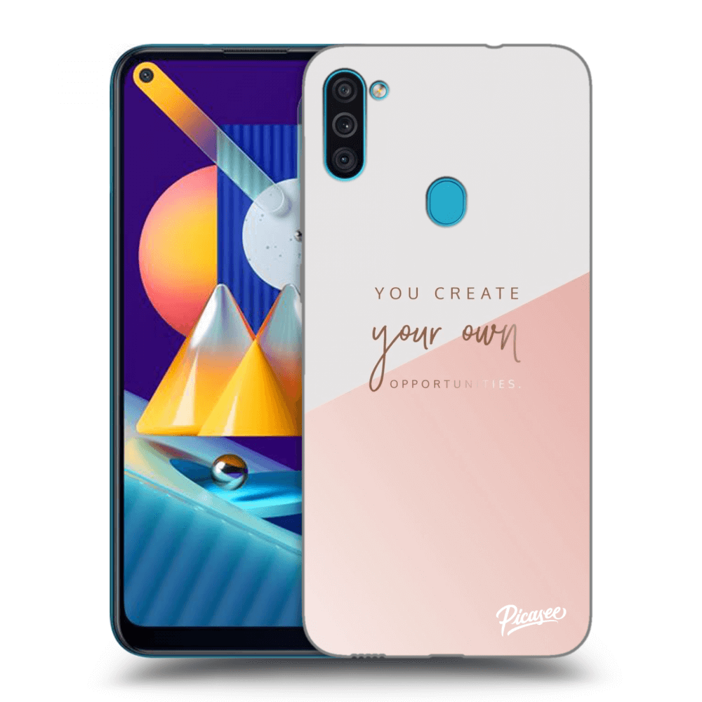 Picasee crna silikonska maskica za Samsung Galaxy M11 - You create your own opportunities