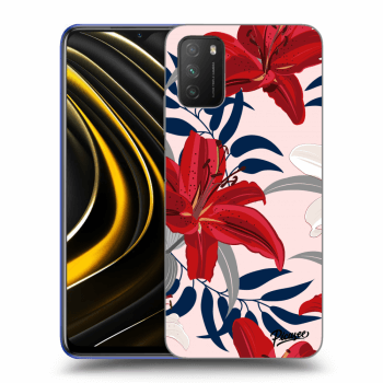 Maskica za Xiaomi Poco M3 - Red Lily