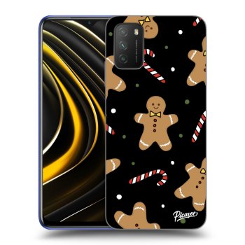 Picasee crna silikonska maskica za Xiaomi Poco M3 - Gingerbread