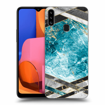 Maskica za Samsung Galaxy A20s - Blue geometry