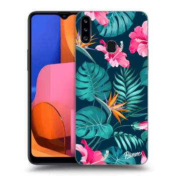 Maskica za Samsung Galaxy A20s - Pink Monstera