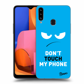 Maskica za Samsung Galaxy A20s - Angry Eyes - Blue