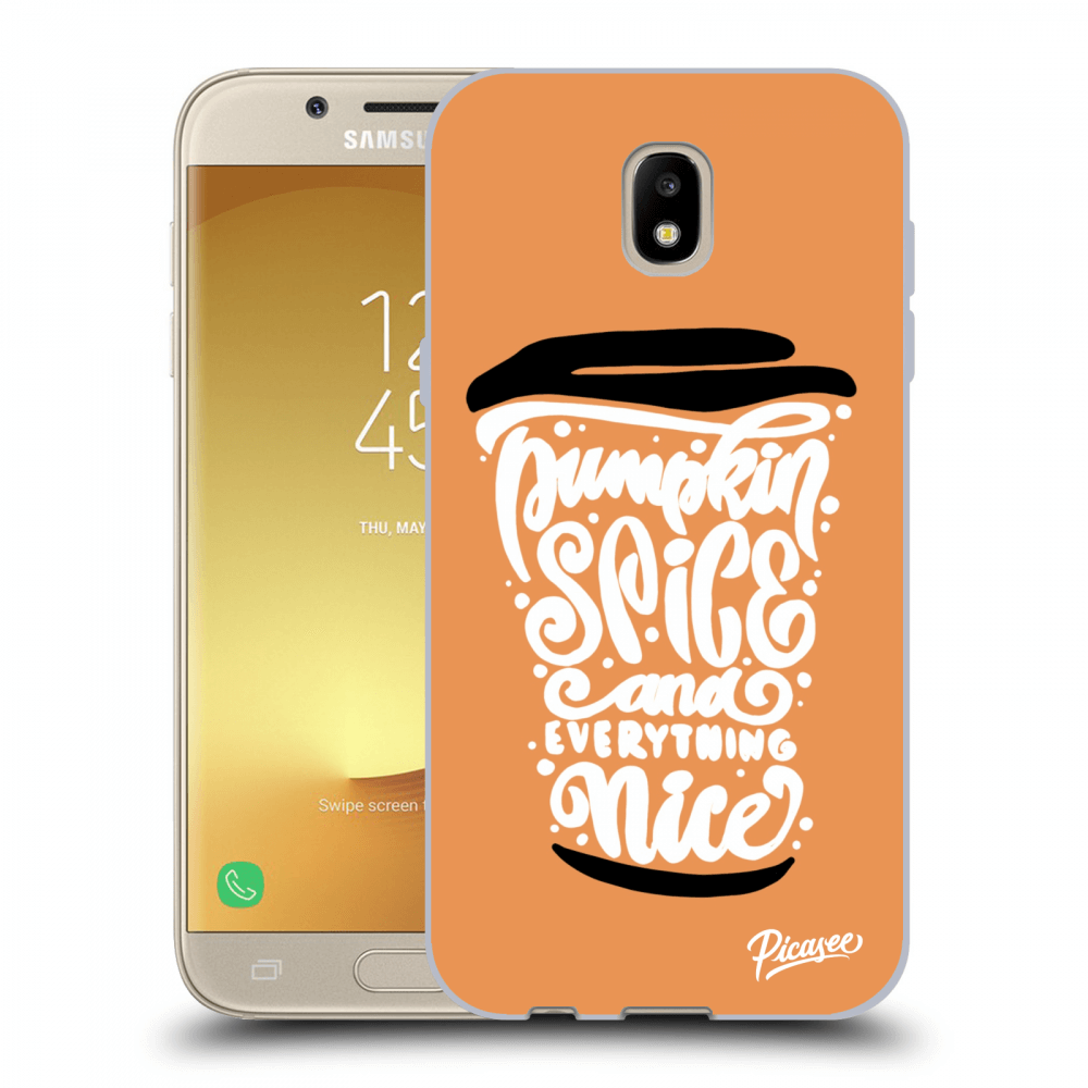 Picasee crna silikonska maskica za Samsung Galaxy J5 2017 J530F - Pumpkin coffee