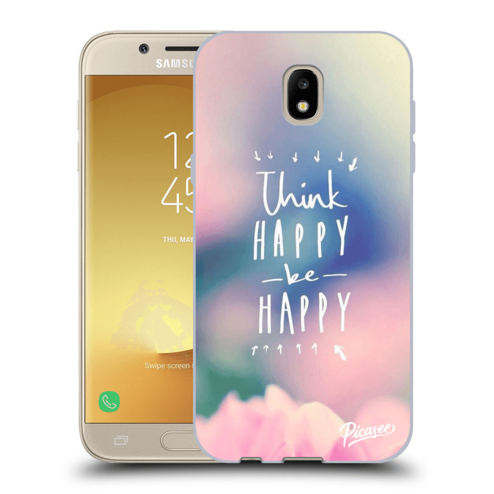 Picasee crna silikonska maskica za Samsung Galaxy J5 2017 J530F - Think happy be happy