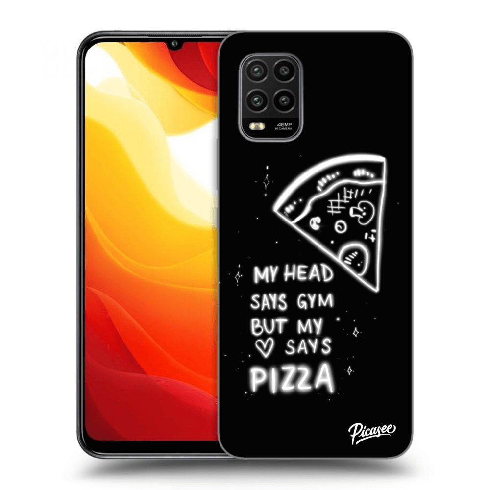 Picasee crna silikonska maskica za Xiaomi Mi 10 Lite - Pizza