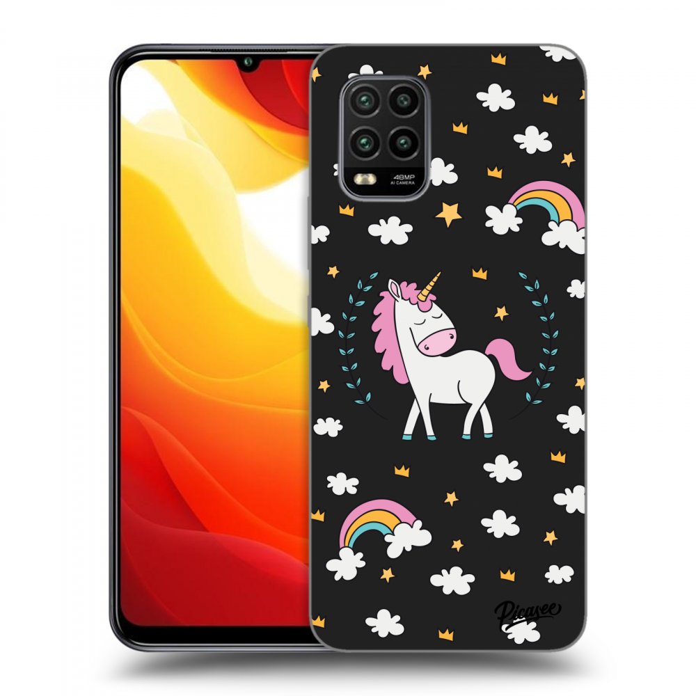 Picasee crna silikonska maskica za Xiaomi Mi 10 Lite - Unicorn star heaven