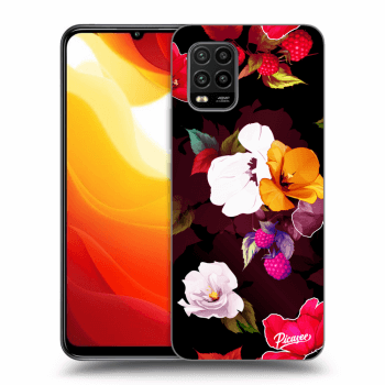 Picasee crna silikonska maskica za Xiaomi Mi 10 Lite - Flowers and Berries