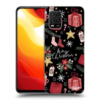 Picasee crna silikonska maskica za Xiaomi Mi 10 Lite - Christmas