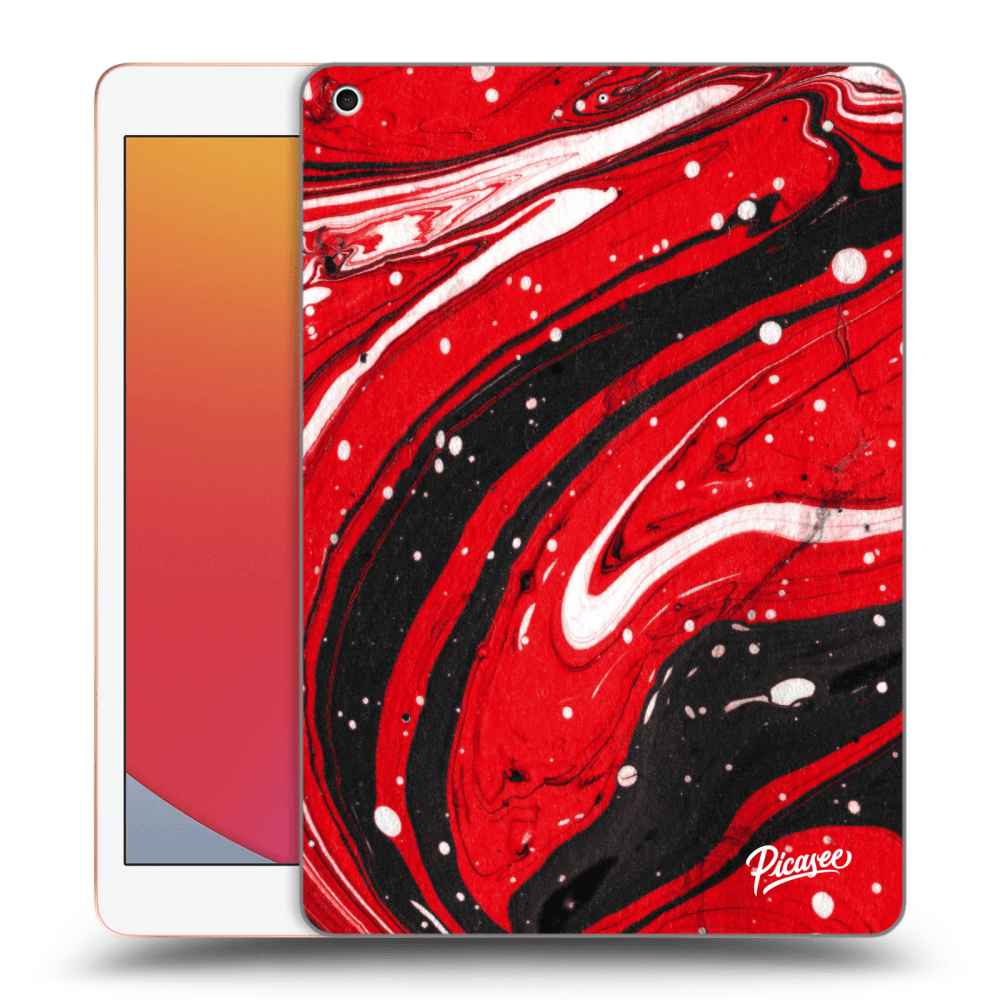 Picasee silikonska prozirna maskica za Apple iPad 10.2" 2020 (8. gen) - Red black
