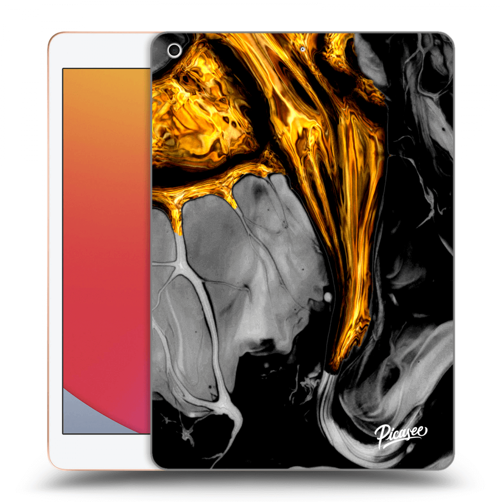 Picasee silikonska prozirna maskica za Apple iPad 10.2" 2020 (8. gen) - Black Gold