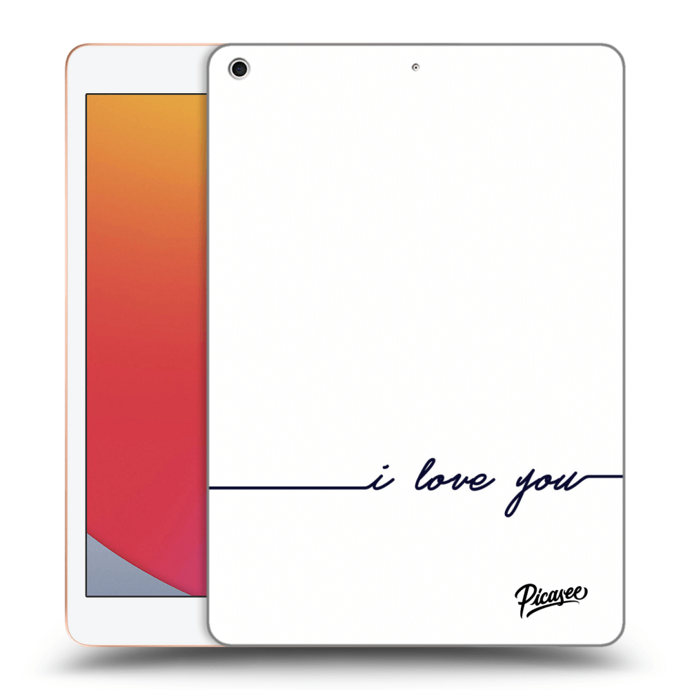 Picasee silikonska prozirna maskica za Apple iPad 10.2" 2020 (8. gen) - I love you