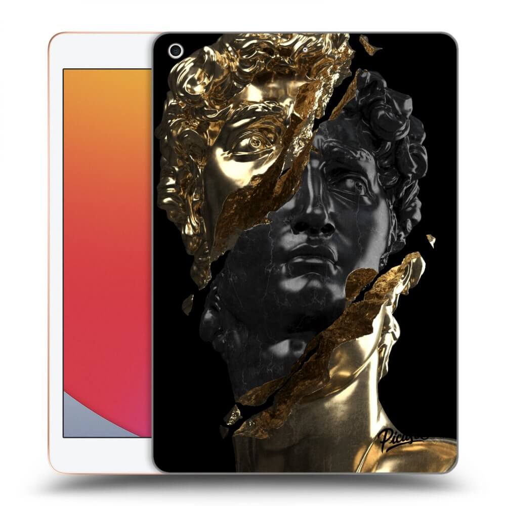 Picasee crna silikonska maskica za Apple iPad 10.2" 2020 (8. gen) - Gold - Black