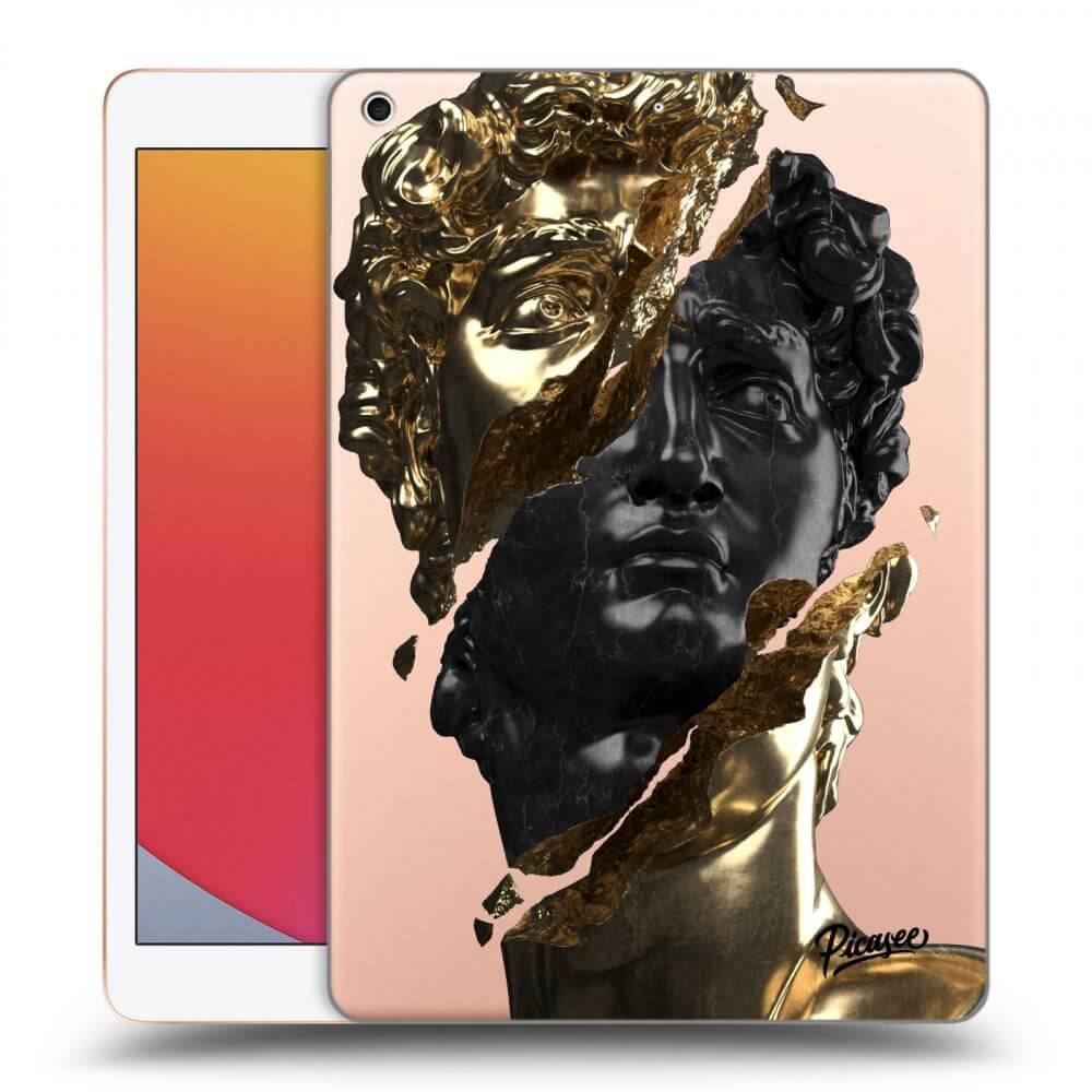 Picasee silikonska prozirna maskica za Apple iPad 10.2" 2020 (8. gen) - Gold - Black