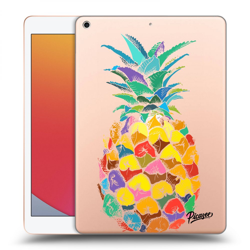 Picasee silikonska prozirna maskica za Apple iPad 10.2" 2020 (8. gen) - Pineapple
