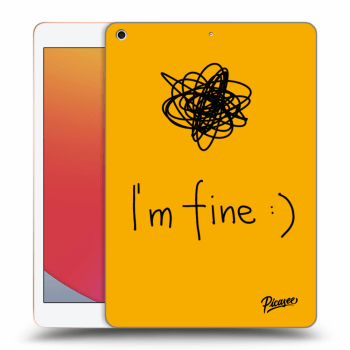 Picasee crna silikonska maskica za Apple iPad 10.2" 2020 (8. gen) - I am fine