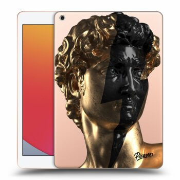 Picasee silikonska prozirna maskica za Apple iPad 10.2" 2020 (8. gen) - Wildfire - Gold