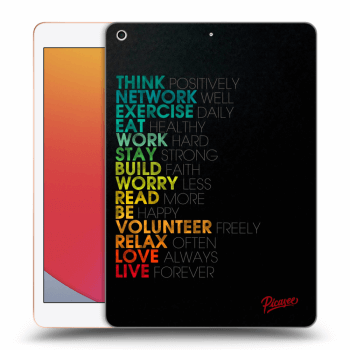 Picasee crna silikonska maskica za Apple iPad 10.2" 2020 (8. gen) - Motto life