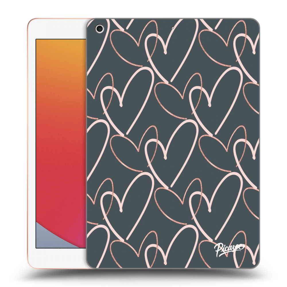 Picasee silikonska prozirna maskica za Apple iPad 10.2" 2020 (8. gen) - Lots of love