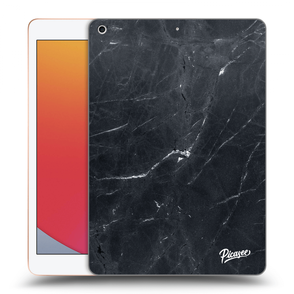 Picasee crna silikonska maskica za Apple iPad 10.2" 2020 (8. gen) - Black marble