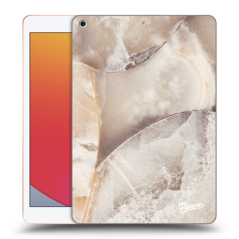 Picasee crna silikonska maskica za Apple iPad 10.2" 2020 (8. gen) - Cream marble