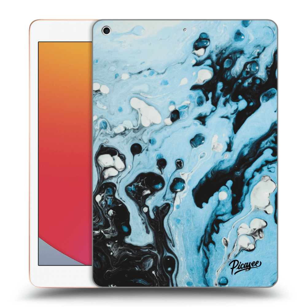 Picasee crna silikonska maskica za Apple iPad 10.2" 2020 (8. gen) - Organic blue