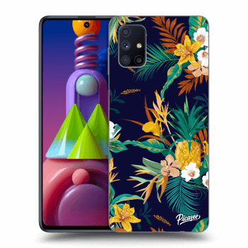 Picasee silikonska prozirna maskica za Samsung Galaxy M51 M515F - Pineapple Color