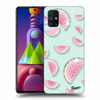 Picasee crna silikonska maskica za Samsung Galaxy M51 M515F - Watermelon 2