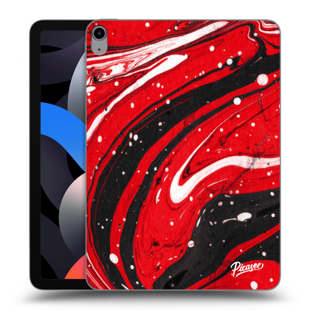 Picasee crna silikonska maskica za Apple iPad Air 4 10.9" 2020 - Red black