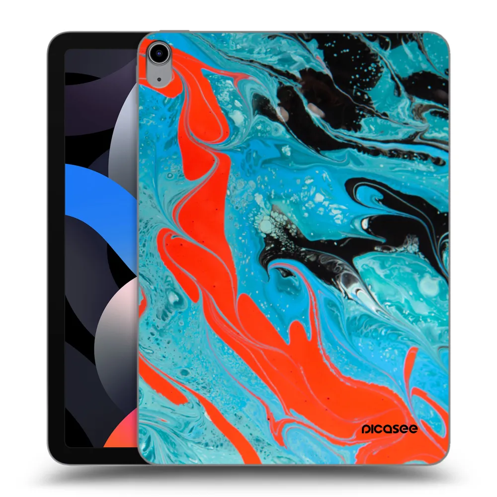 Picasee silikonska prozirna maskica za Apple iPad Air 4 10.9" 2020 - Blue Magma